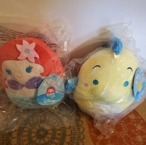 Ariel and Flounder Squishmallows